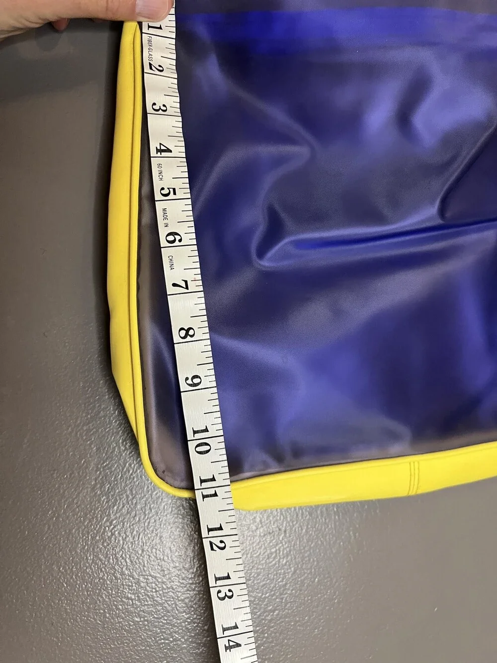 Clinique Shoulder Bag Womens One Size Yellow Blue Vinyl Tote Purse Logo Cosmetic